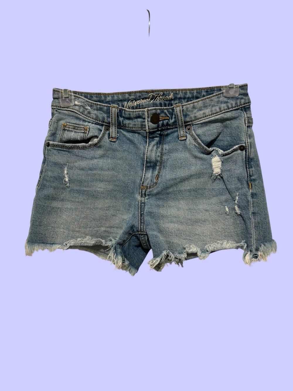 Universal Thread Light Blue Distressed Denim Cutoff Shorts Size 00